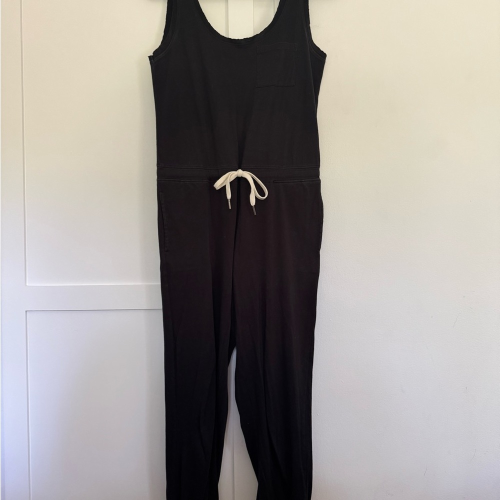 n:PHILANTHROPY Black Jumpsuit with White Drawstring